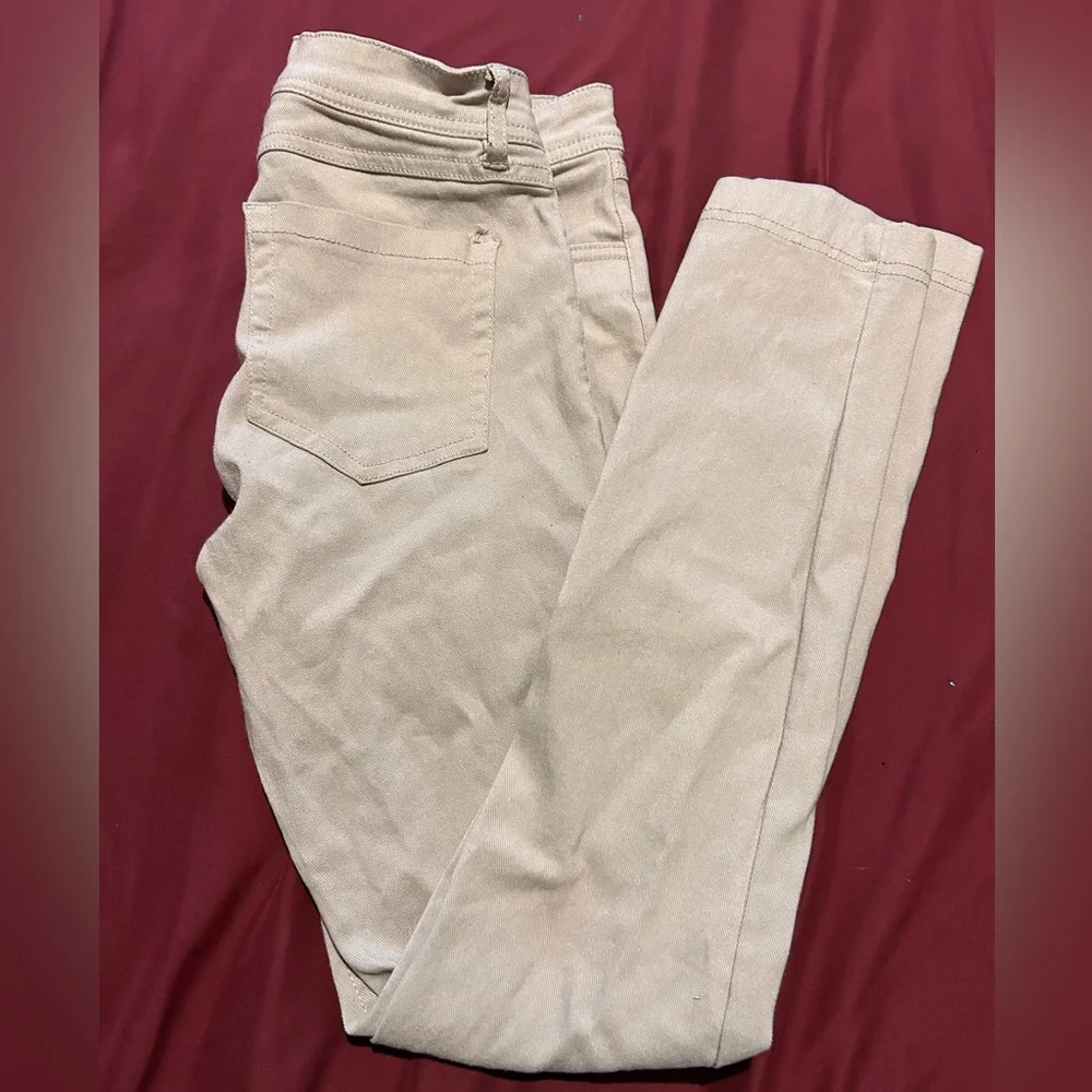 Khaki colored stretchy skinny pants - Picture 1 of 1